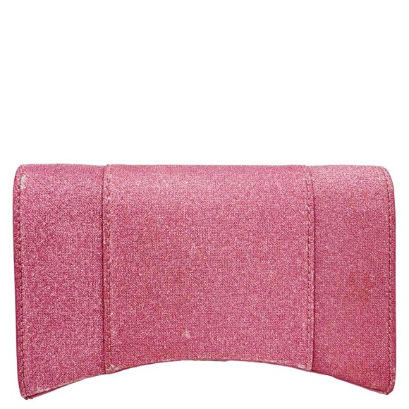 Balenciaga Hourglass Leather Wallet On Chain Shoulder Bag Pink - Picture 7 of 16